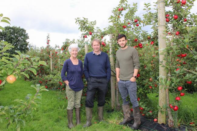 Debbie, Mike and Robert Simpson of Eva's Organics, in Low Luckens, North of Carlisle.