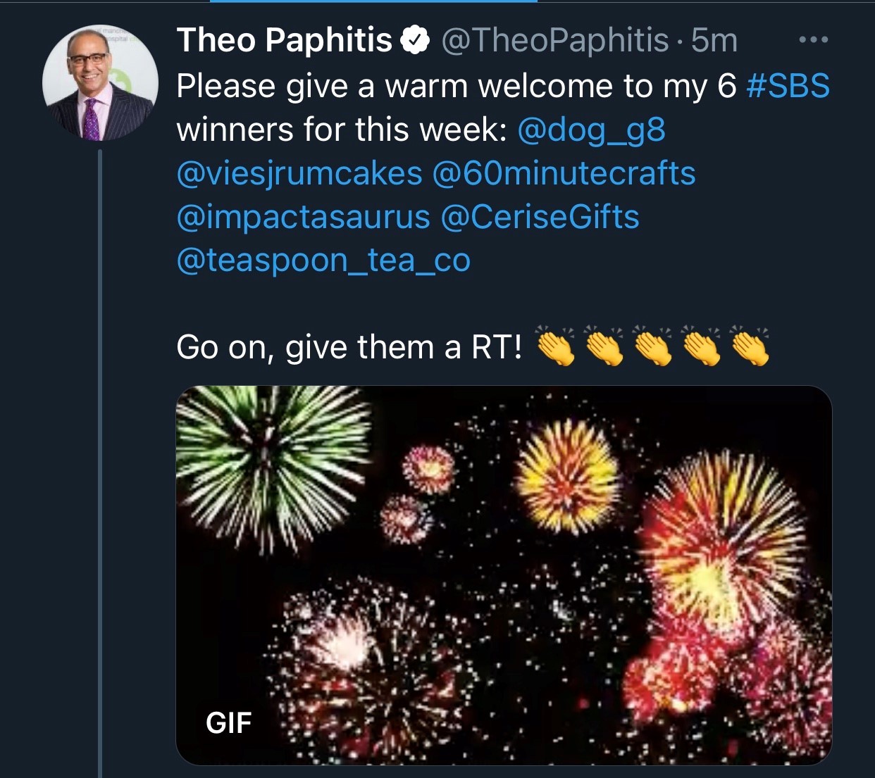 RECOGNISED: The business was chosen as a winner by Theo Paphitis