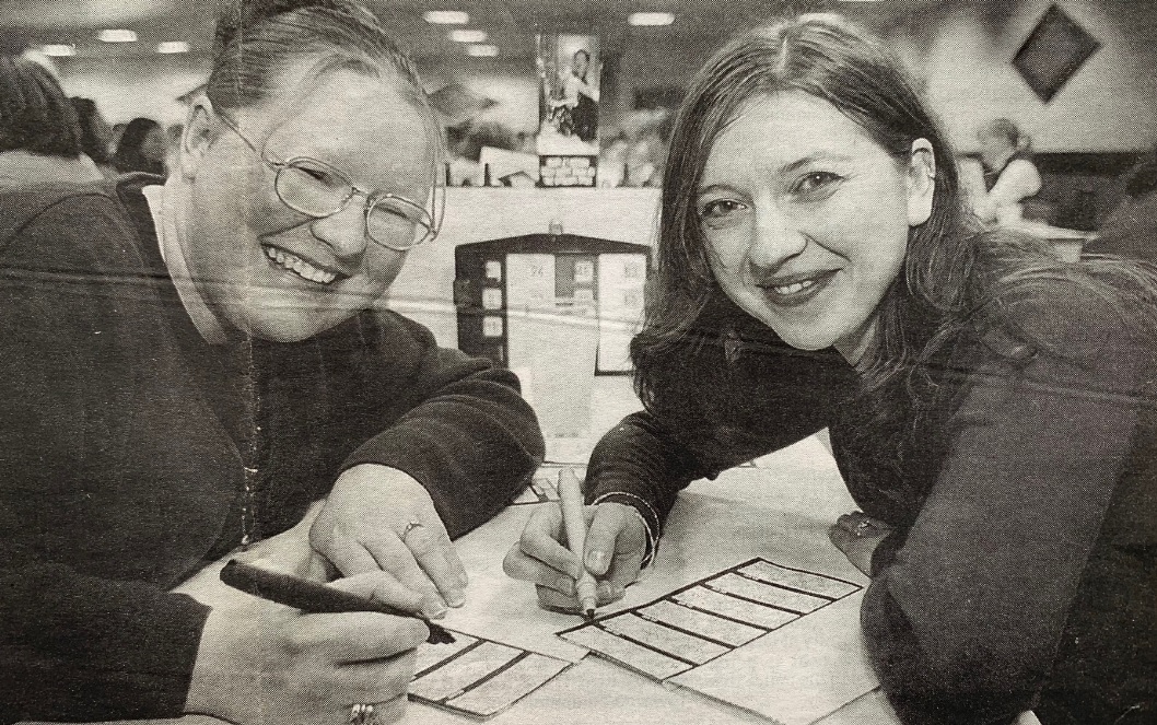 BINGO: Irene Griffiths and Maria Apostolidis enjoy a night out at the Top Ten Bingo Hall at Barrow in 2001