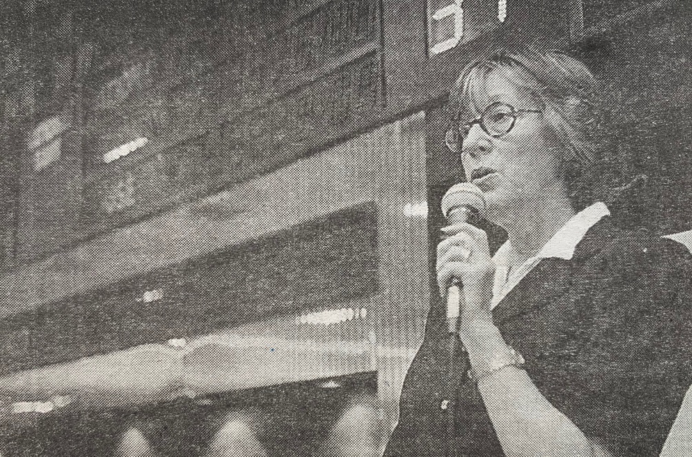 BARROW: Relief caller Ann Fouracre at the Top Ten Bingo Hall at Barrow in 2001
