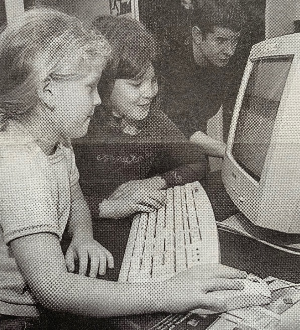COMPUTER: Pupils in the computer suite in 2000