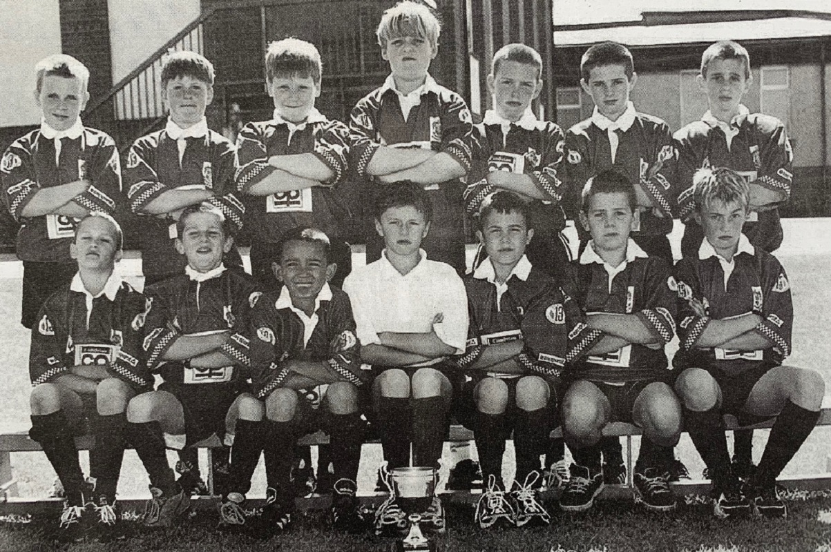 RUGBY: South Walney Junior School rugby team in 2000. The team had won the Dean Marwood Trophy competition for the past two years