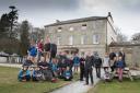 TEAM: Godfrey Owen (foreground) with staff at the Brathay Trust. Picture courtesy of Cumbria Life
