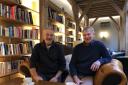 David Corkill and Robert Cowan in the lounge