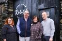 Mark and Maria Whitehead MBE with their daughter Izzy Whitehead and Jonathan Robb, the new Managing Director of The Hawkshead Relish Company
