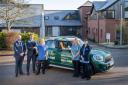 Handover of a Mini to Eden Valley Hospice and Jigsaw from Lloyd Motor Group.
 Chris Burke Lloyd Group Head of Sales, Jamie Bingley Lloyd Mini Brand Manager handing the keys to Alison Foster, Eleanor Viney Fundraising Manager, Sara McCartney, Jackie