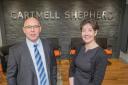 From the left, Rob Winder, Senior Associate, and Sarah Griffiths, Solicitor, have been appointed at Cartmell Shepherd Solicitors