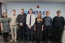 Some of the new apprentices based at Saint & Co’s Carlisle office, including Alex Lamont, far right