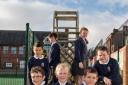 St George's primary in Barrow in the garden transformed by BAE Systems apprentices