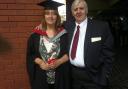 FAMILY: Diane Mackereth and her dad Bill who sadly died of mesothelioma two years ago