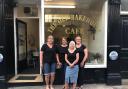 STAFF: Hazel Hargreaves, Pamela Bayliss, Joanne Ritchie, and Sharon Thompson outside The Old Bakehouse Cafe