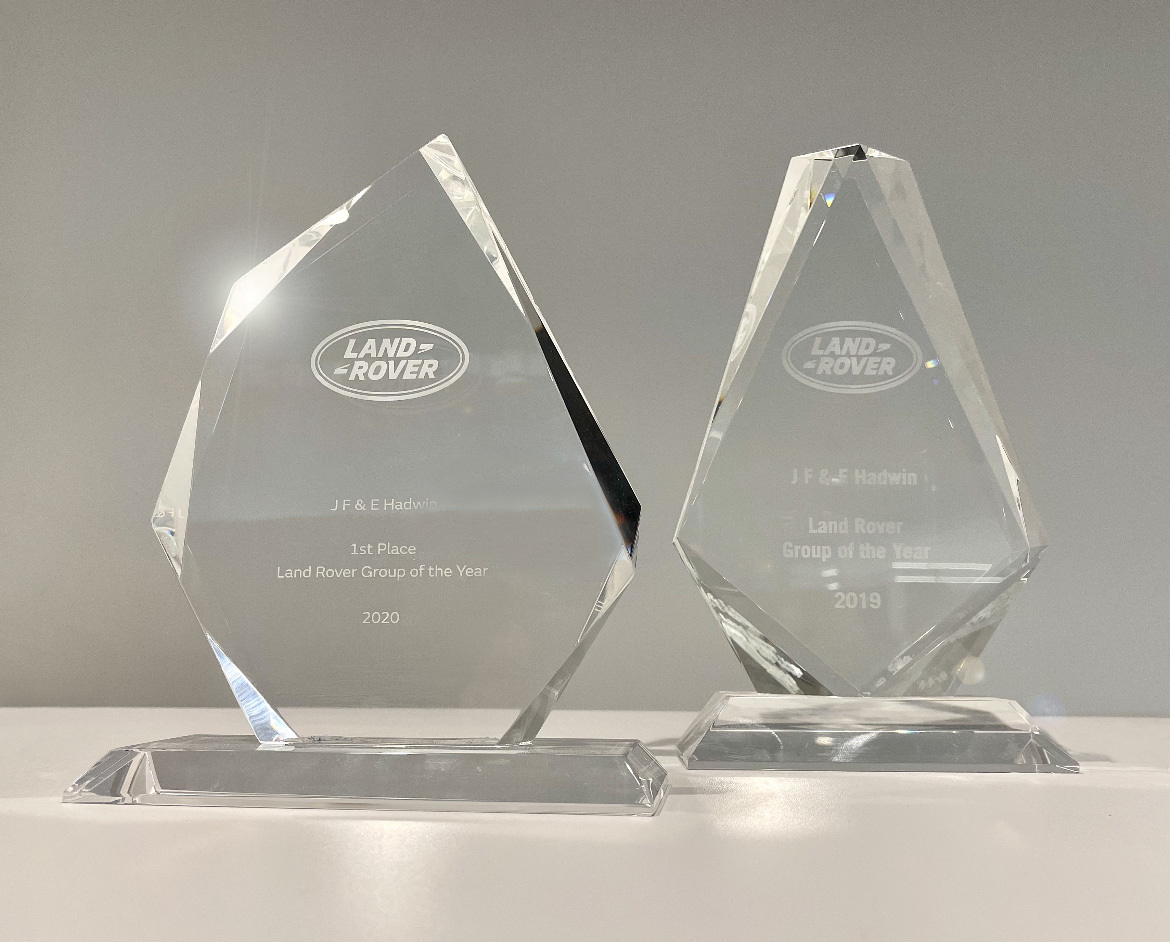 AWARD: JE&E Hadwin awarded Land Rover Group of the year 2019 and 2020 previously 