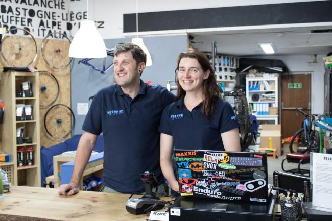 CELEBRATE: Ride Bikes co-owners, Dan Stringer and Jenny Nuttall celebrate 5 years in business