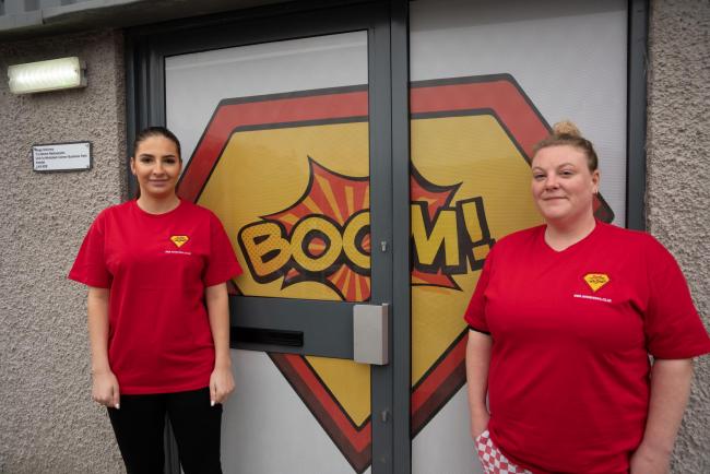 PLANS: Elana Nagle and Sarah Churchill outside Boom Burger's unit in Kendal