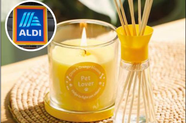 Aldi launches pet candle range to eliminate odour and keep houses smelling fresh (Aldi/PA)