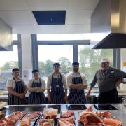 TRAINING:Stuart Higginson with apprentice chefs and NVQ Level 2 students at Kendal College