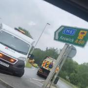 A66 closed at Cockermouth following a serious crash