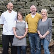 BUSINESS: (l-r) Will Manley, Jess Manley, Dave Keighley, Sally Keighlely