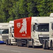 HGV lorries in a lay-by in Colnbrook, Berkshire, for their rest period. The Government has announced a temporary extension to lorry drivers’ hours from Monday July 12th, amid a shortage of workers. Picture date: Thursday July 8, 2021.