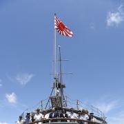 VISIT: The defence secretary, chief of air staff and first sea lord the Barrow-built HIJMS Mikasa. Image: @ijs_mikasa