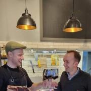 TEAMING UP:Robert Unwin, owner of Roast Mutton and The Natural Sommelier, Charles Carron-Brown