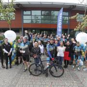 FUNDRAISING:Booths COO Nigel Murray and his team after completing the Tour De Booths bike ride.Picture: Paul Currie