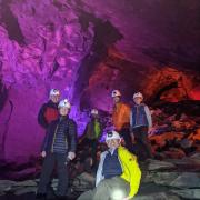 CHALLENGE: Andy Beeforth, David Beeby, Soo Redshaw, Sarah Dunning, Richard Rankin and Mark Cant at Honister Slate Mine for the Winter Warmth Appeal