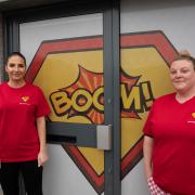 PLANS: Elana Nagle and Sarah Churchill outside Boom Burger's unit in Kendal
