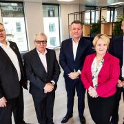 ACQUISITION:L-R: Mike Kienlen (Partner and Chairman Armstrong Watson LLP), Jonathan Grant (formerly of Grants), Paul Dickson (CEO Armstrong Watson LLP), Morag Miller (Accounting Partner, Armstrong Watson LLP) and Martin Knaggs (Accounting Partner,