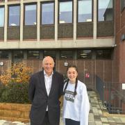 Bethany Duffy with MP John Stevenson