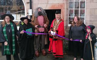 OPENING: Appleby mayor Gareth Hayes opens The Cupboard Under The Stairs